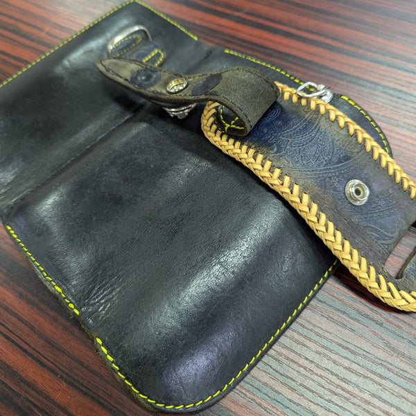 W様限定 三つ折り長財布Wステッチカラー変更と修理