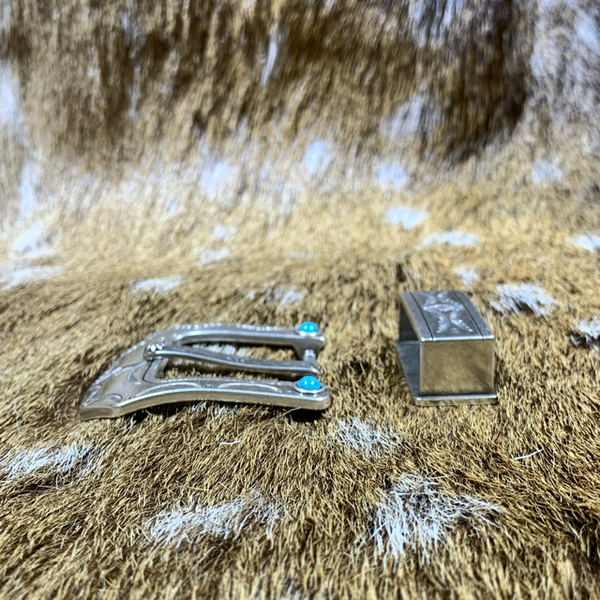 40mm2点美錠(ターコイズ柄)