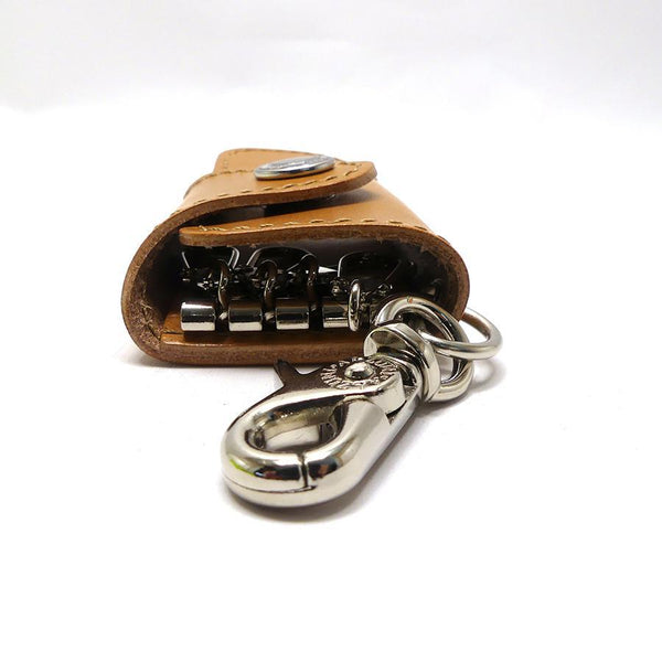 ベロ付4連キーケース サドル