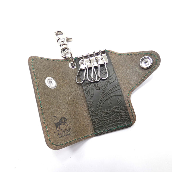 ベロ付4連キーケース ペイズリー