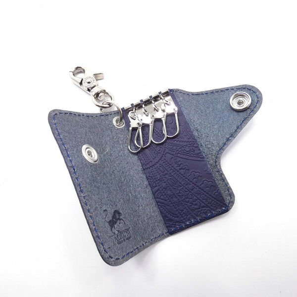 ベロ付4連キーケース ペイズリー