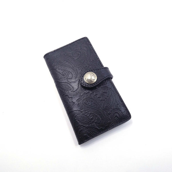 手帳型スマホカバー ペイズリー Mサイズ