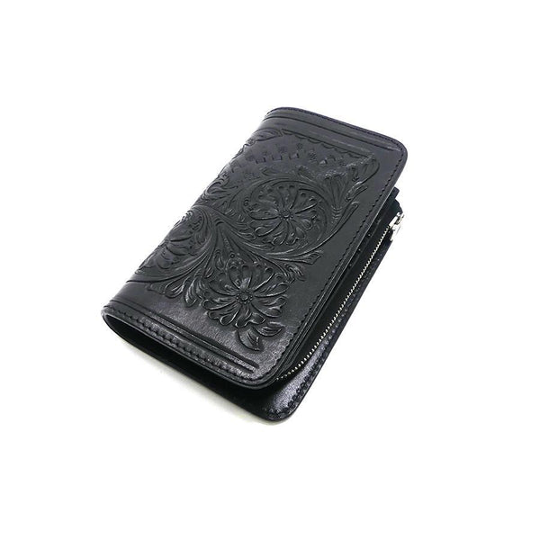 8110 ハーフ財布L字コイン カービング