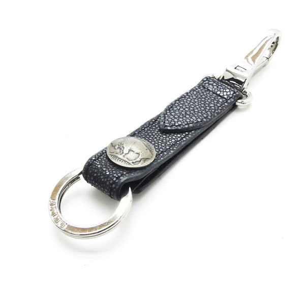 ベルトループキーホルダー 銀擦りエイ