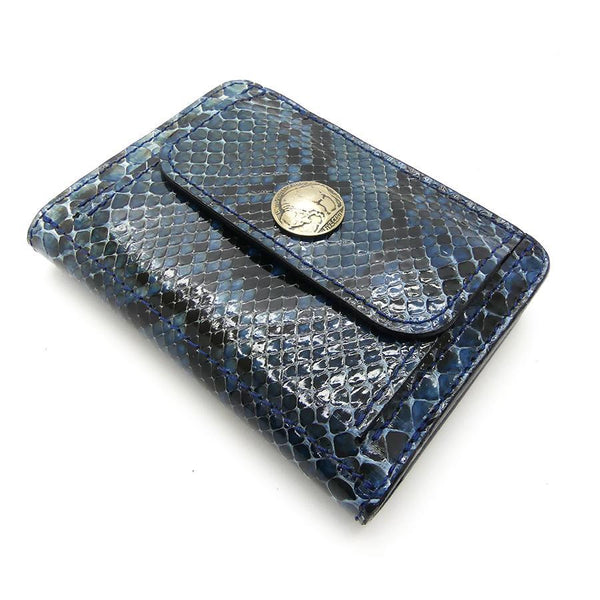 ハーフ財布 両面カード アウトポケット パイソン