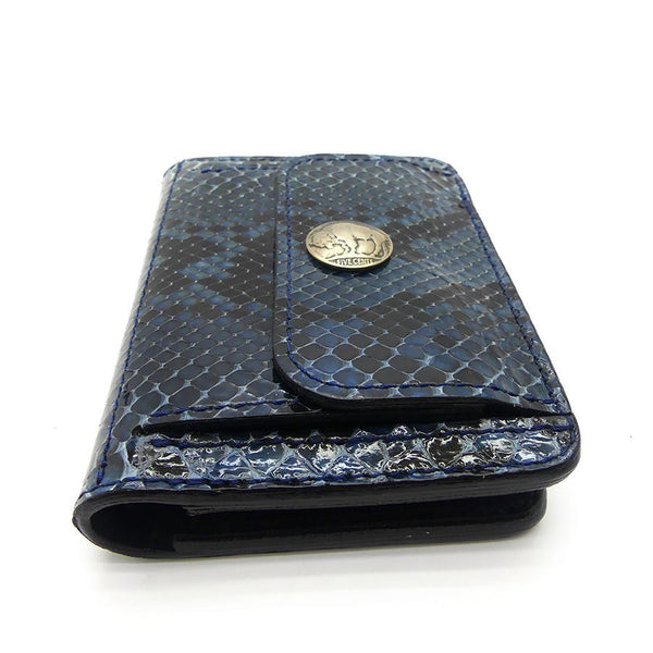 ハーフ財布 両面カード アウトポケット パイソン