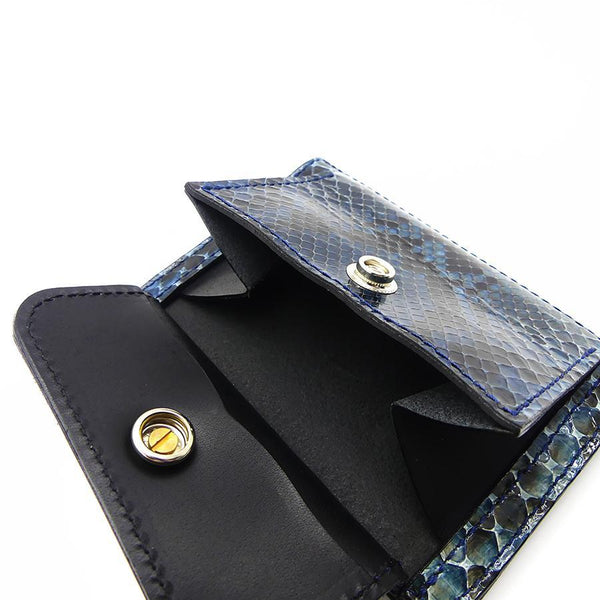 ハーフ財布 両面カード アウトポケット パイソン