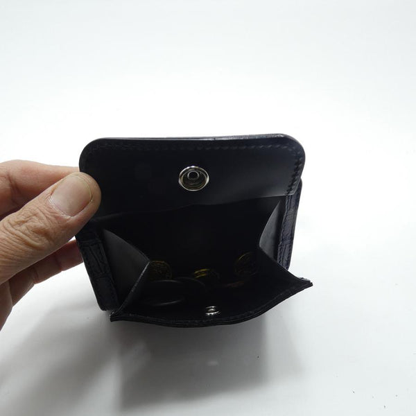 ハーフ財布 両面カード アウトポケット パイソン