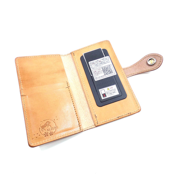 手帳型スマホカバー 桜型抜き Mサイズ