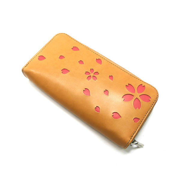 両マチFRF財布 L字スリム 桜型抜き