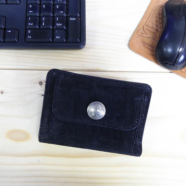 ハーフ財布 両面カード アウトポケット ゾウ