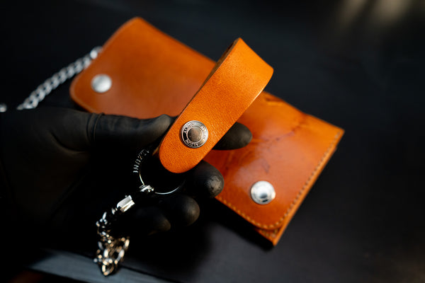 焼印トラッカーウォレット ロング キャメル【限定品】