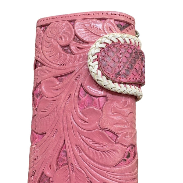 U様限定 527タイプ3つ折り 切抜き花クラフト ムラだし手染め 限定品