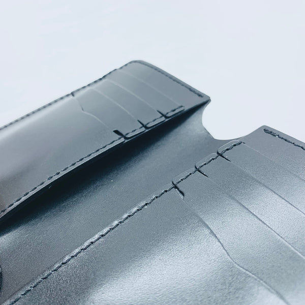 ハーフ財布 両面カード アウトポケット ナイルクロコ