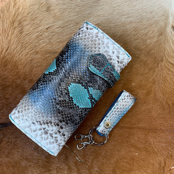 限定手染め 5103二つ折りF財布 パイソン