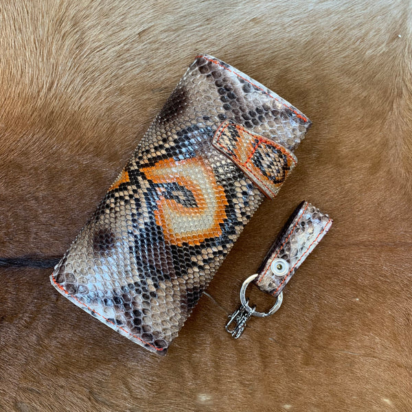 限定手染め 5103二つ折りF財布 パイソン