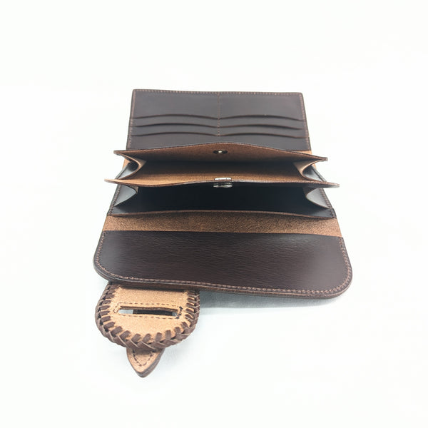 527タイプ カンWステッチ インディアナレザー <熟成革>