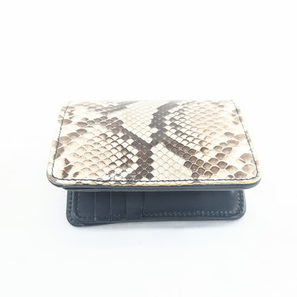 ハーフ財布 両面カード アウトポケット パイソン