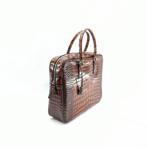 ONLINE SHOP限定 ビジネスバッグ (クロコダイル型押)