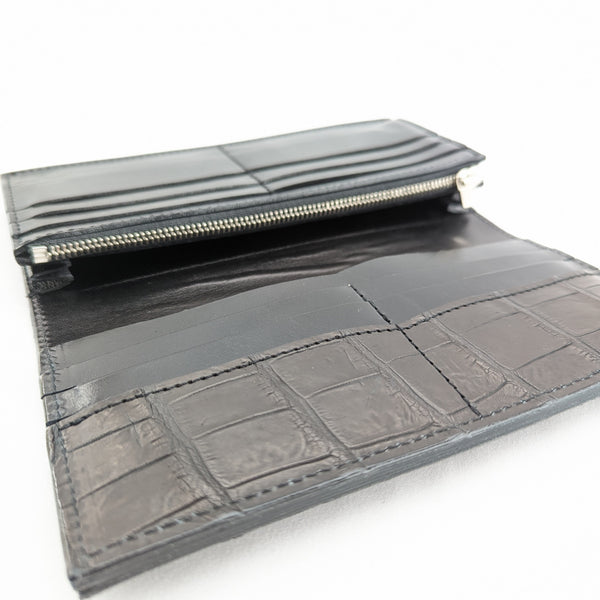 M様限定 カスタムオーダー マチ付き薄造り財布 ナイルクロコ