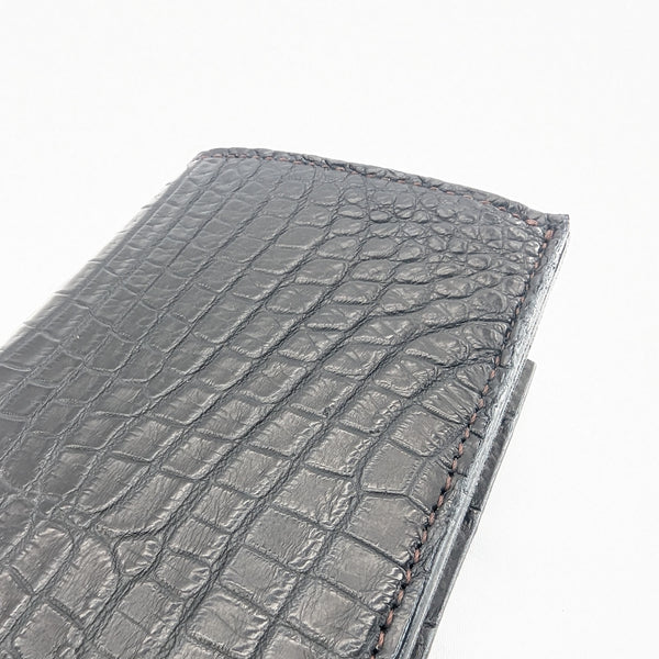 M様限定 カスタムオーダー マチ付き薄造り財布 ナイルクロコ