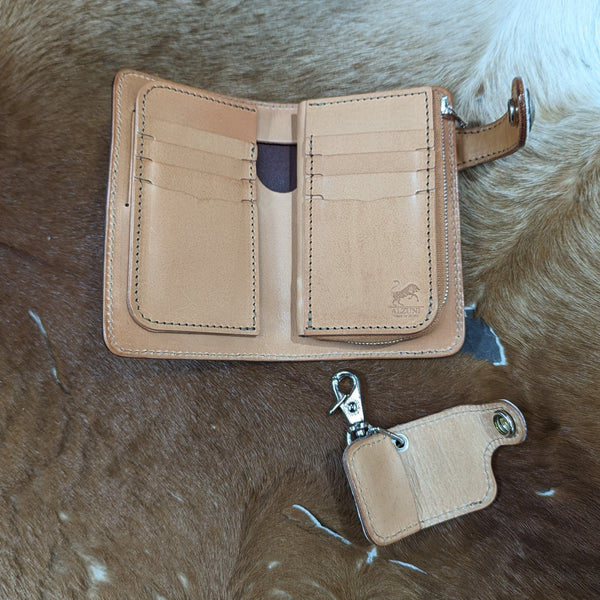 限定手染め ハーフ財布L字コイン スティングレイ