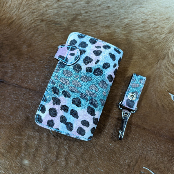 限定手染め ハーフ財布L字コイン スティングレイ