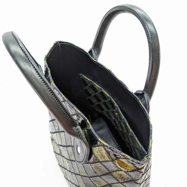 限定ミニトートバッグ パイソンパッチワーク