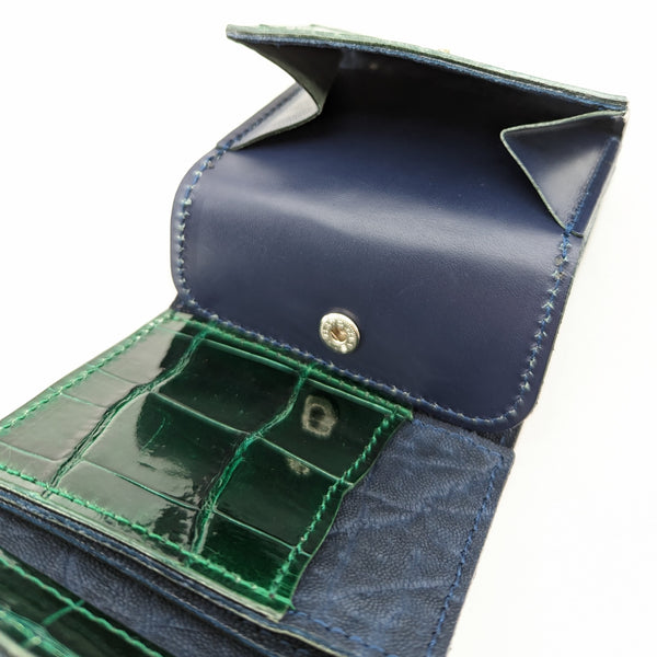 限定 ミニ財布スクエア ホック (クロコ×ゾウ)