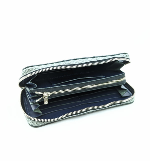 両マチFRF財布 L字 スリム フルB/Cパイソンリボン