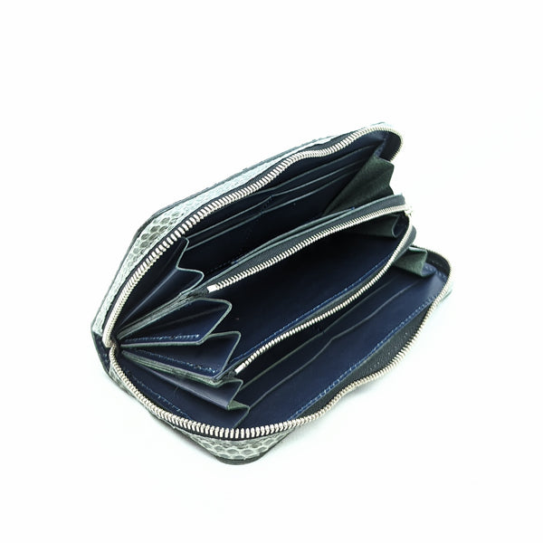 両マチFRF財布 L字 スリム フルB/Cパイソンリボン