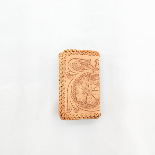 K様限定カスタムオーダー リング付6連キーケース カービング Wステッチ