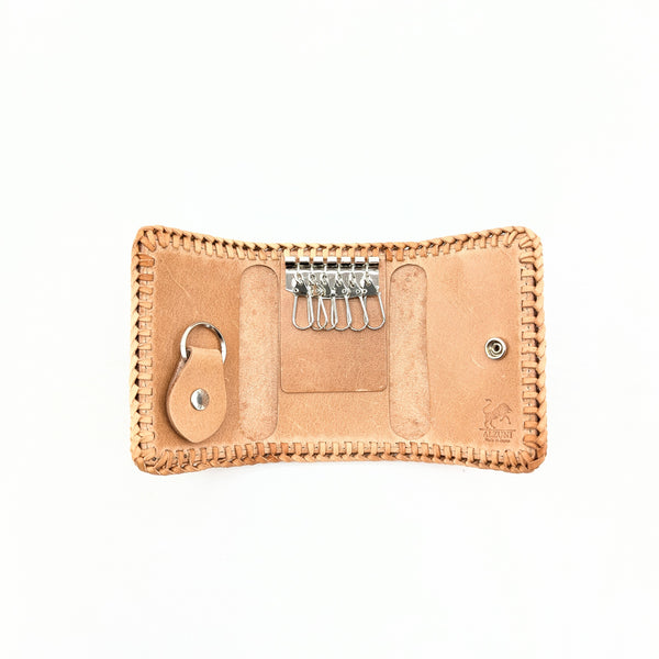 K様限定カスタムオーダー リング付6連キーケース カービング Wステッチ