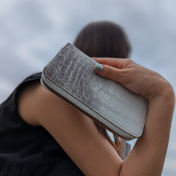 限定手染めヒマラヤン 両マチFRF L字コイン フルクロコダイルリボン