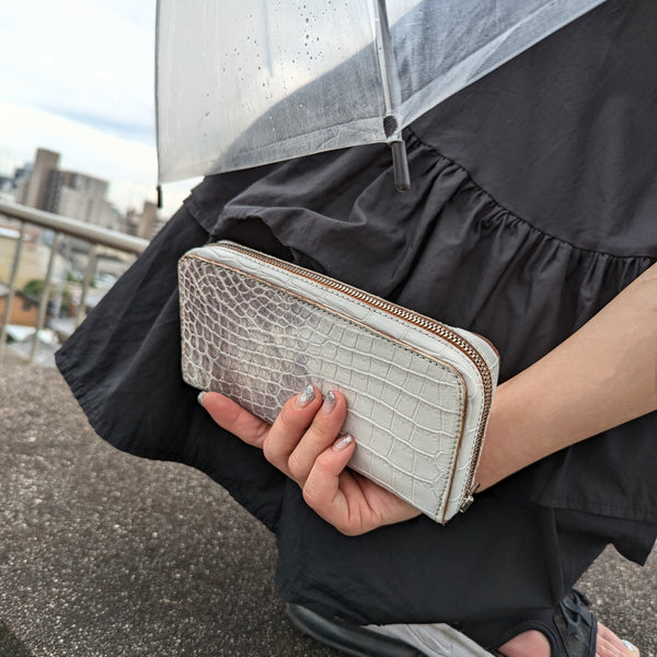 限定手染めヒマラヤン 両マチFRF L字コイン フルクロコダイルリボン