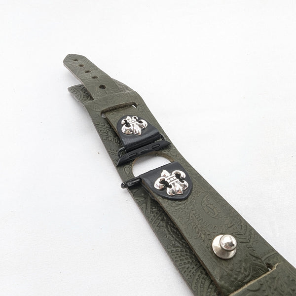 H様限定 手帳スマホカバー ペイズリー Lサイズ&アップルウォッチバンド