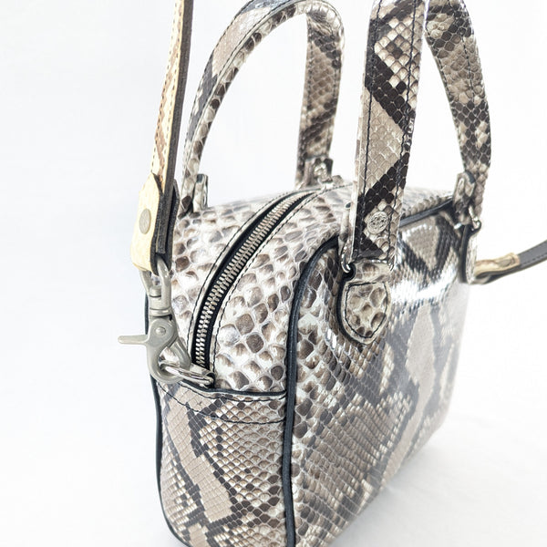 限定ミニボストンバッグ パイソン <熟成革>