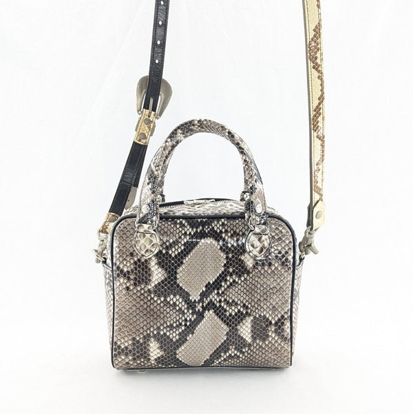 限定ミニボストンバッグ パイソン <熟成革>