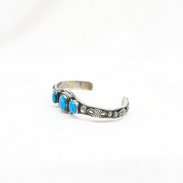 スリーピングビュティ3連ターコイズバングル 《Navajo族》