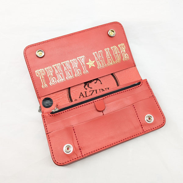 N様限定 トラッカーウォレット 芯通しレッド