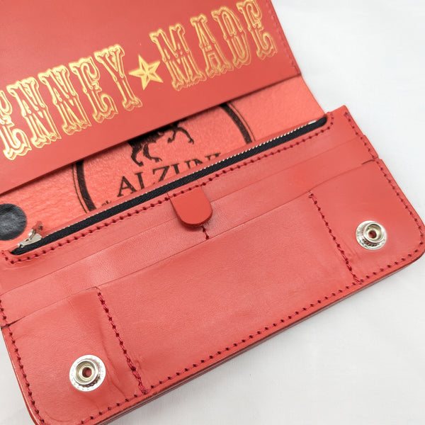 N様限定 トラッカーウォレット 芯通しレッド