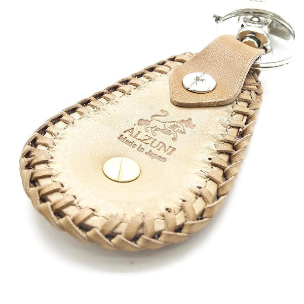 キーホルダー Wステッチ(ティアドロップ、5¢コンチョ付)