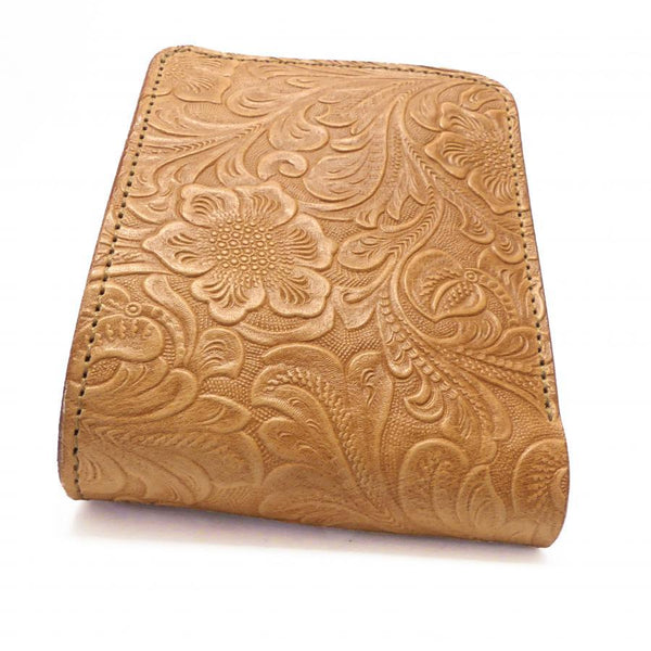 5111 ショート財布 フラワーエンボス