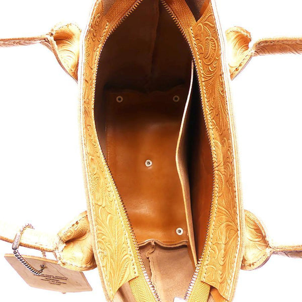 ミニトートバッグ フラワーエンボス