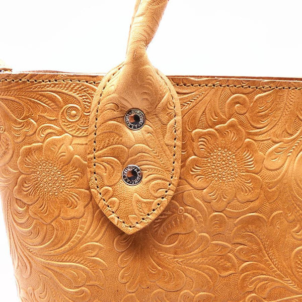 ミニトートバッグ フラワーエンボス