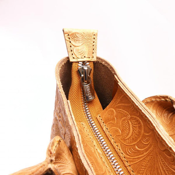 ミニトートバッグ フラワーエンボス