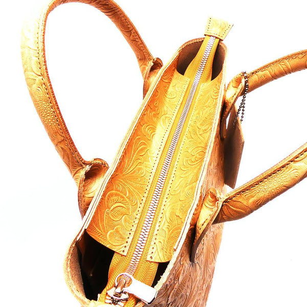 ミニトートバッグ フラワーエンボス