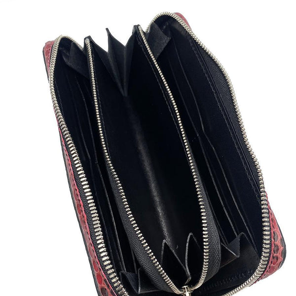 5103 両マチFRF財布 L字 スリム フルパイソンリボン