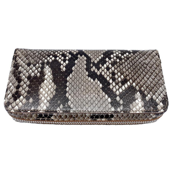 5103 両マチFRF財布 L字 スリム フルパイソンリボン