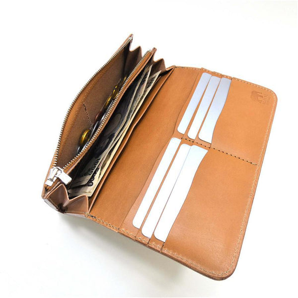 二つ折りF ベロ無 フラワーエンボス